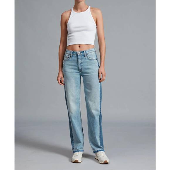 NEW RAG & BONE harlow two tone pant in double indigo - Picture 1 of 3